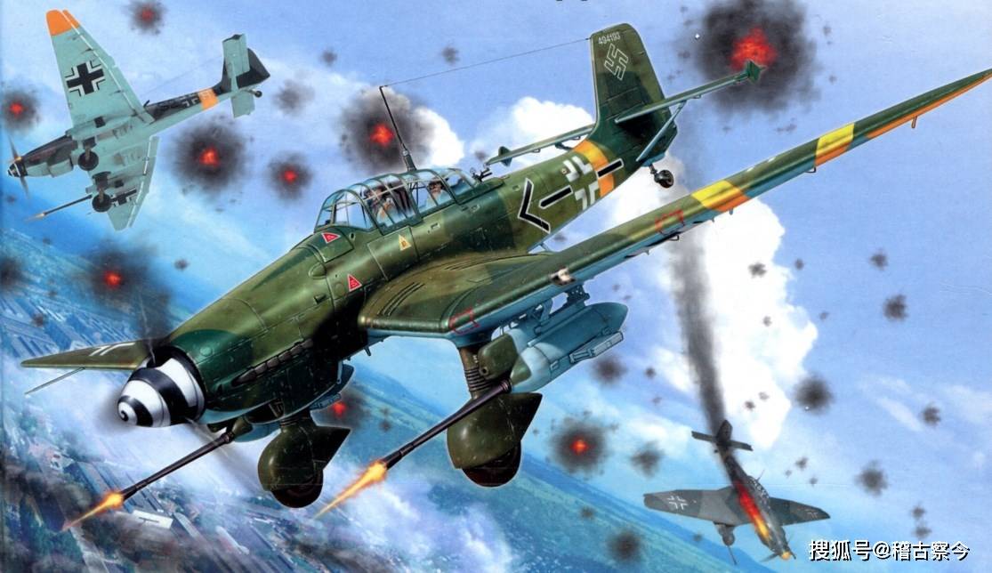 原创斯图卡俯冲轰炸机被称为尖啸死神二战盟军士兵的心理阴影