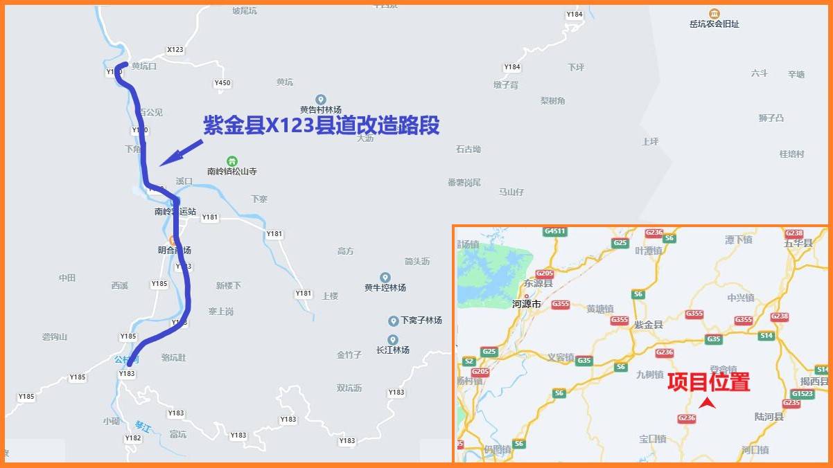 除此之外,河源市紫金县还将加快g236国道龙潭至升平段改建,s120省道线