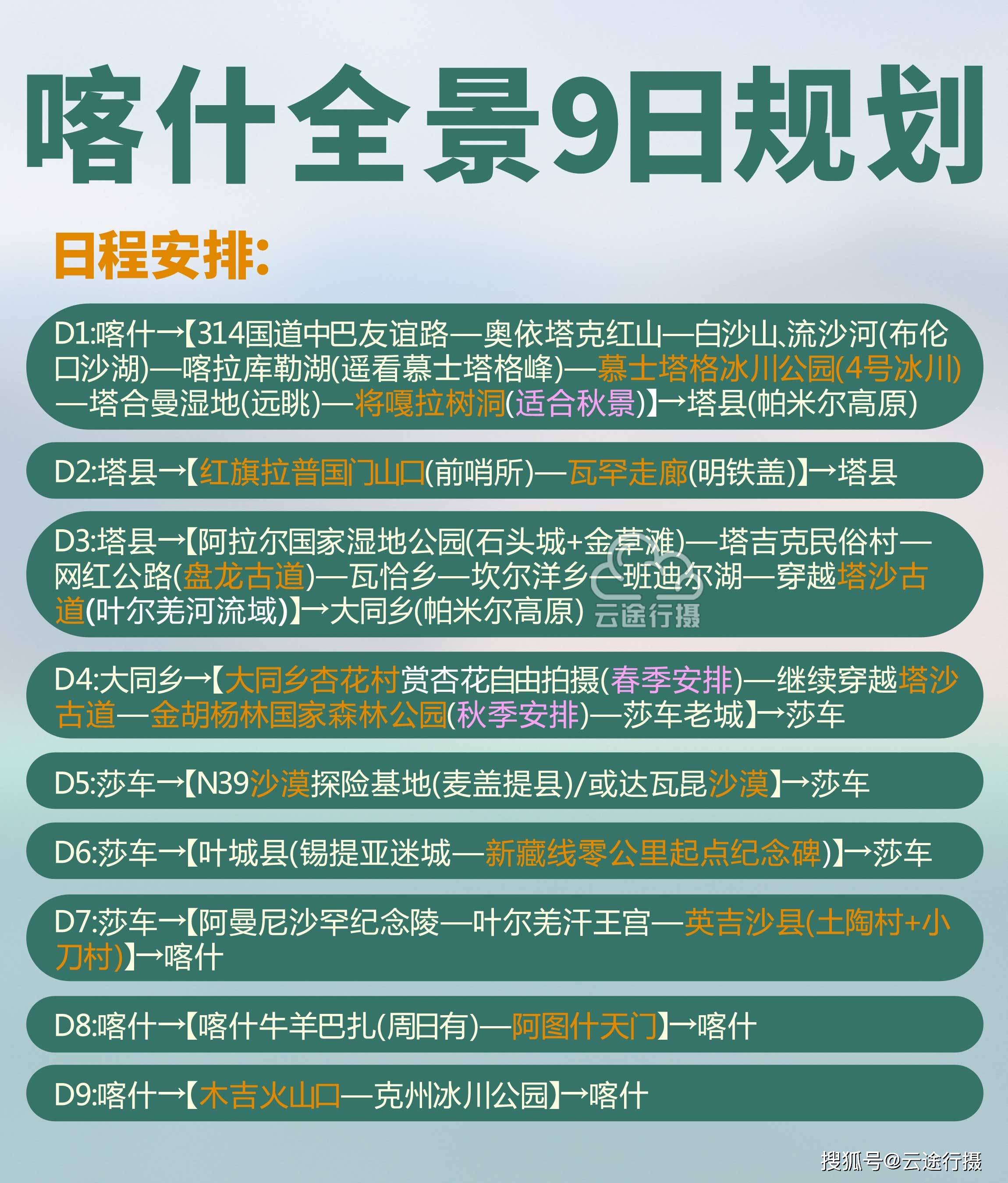 新疆喀什1-9日旅游道路规划，喀什包车游保举，喀什周边游全攻略