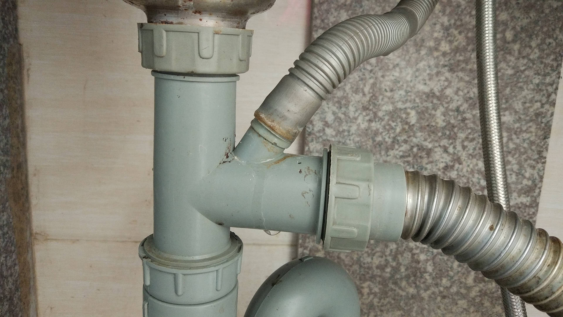 潜水艇多层防水双洗菜盆CSQ-12下水管套拆，彻底处理溢水问题