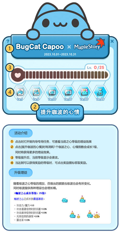可爱突击！风靡网络的猫猫虫咖波做客《冒险岛》！