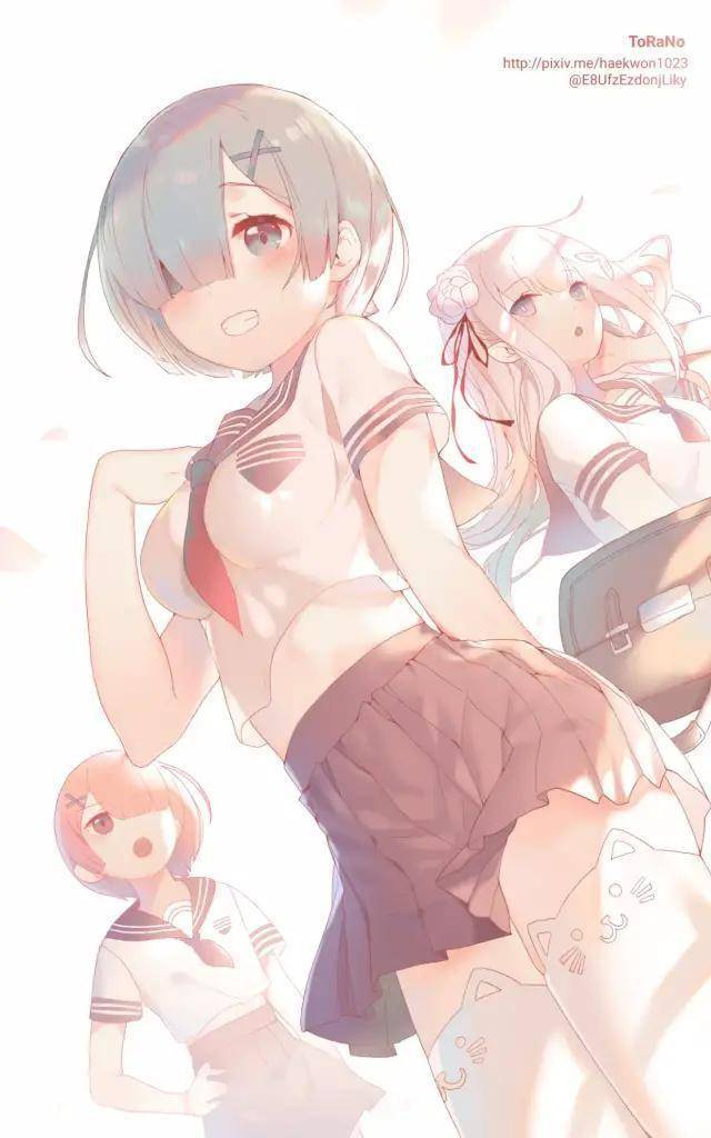 zero kara hajimeru isekai seikatsu  characters:  rem (re:zero)
