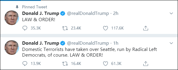 城市|特朗普推特喊话西雅图市长“夺回城市”，反被市长拿“地堡”梗讽刺