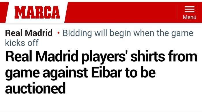 球衣|助力公益！皇马复赛后首场比赛所穿球衣将被拍卖