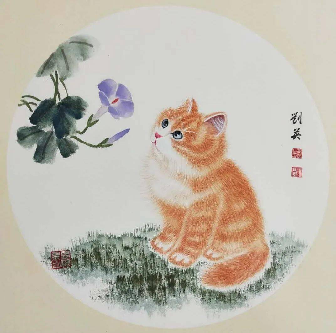 【微推介】形神兼备,栩栩如生——刘英画猫作品