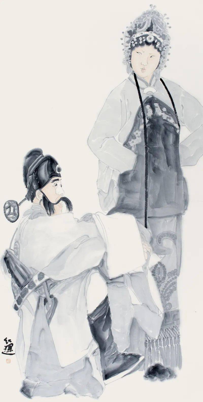 戏韵丹青——第三届水墨戏曲人物画展亮相国家大剧院-搜狐大视野-搜狐新闻