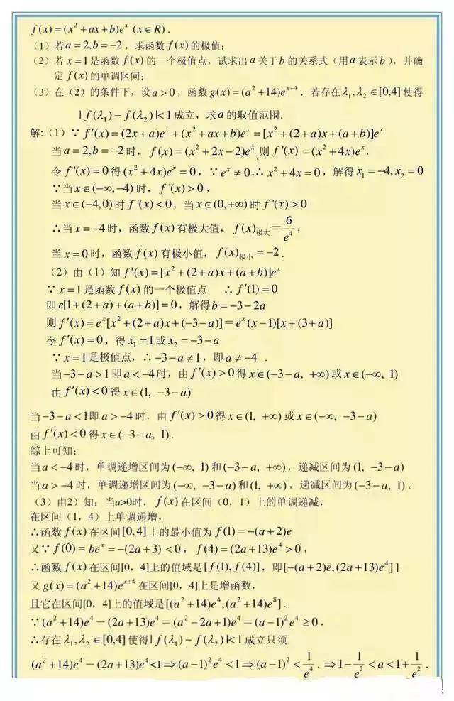 题型|高考数学导数压轴题题型总结