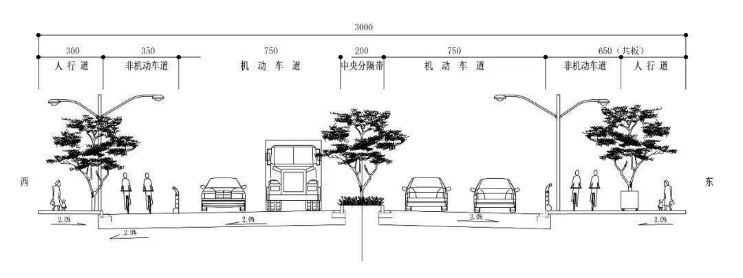 道路横断面图