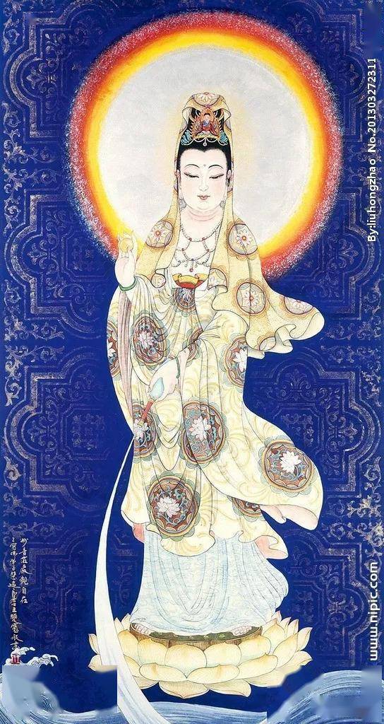 菩提树下 · 莲花--菩萨工笔画,愿你观音永保,快乐平安