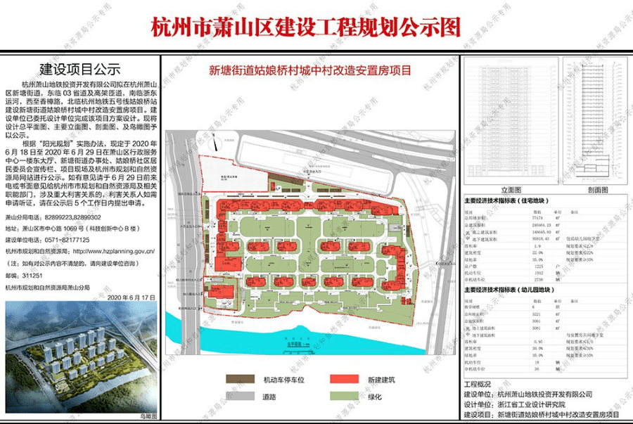 萧山一安置房项目公示,共18幢高层住宅