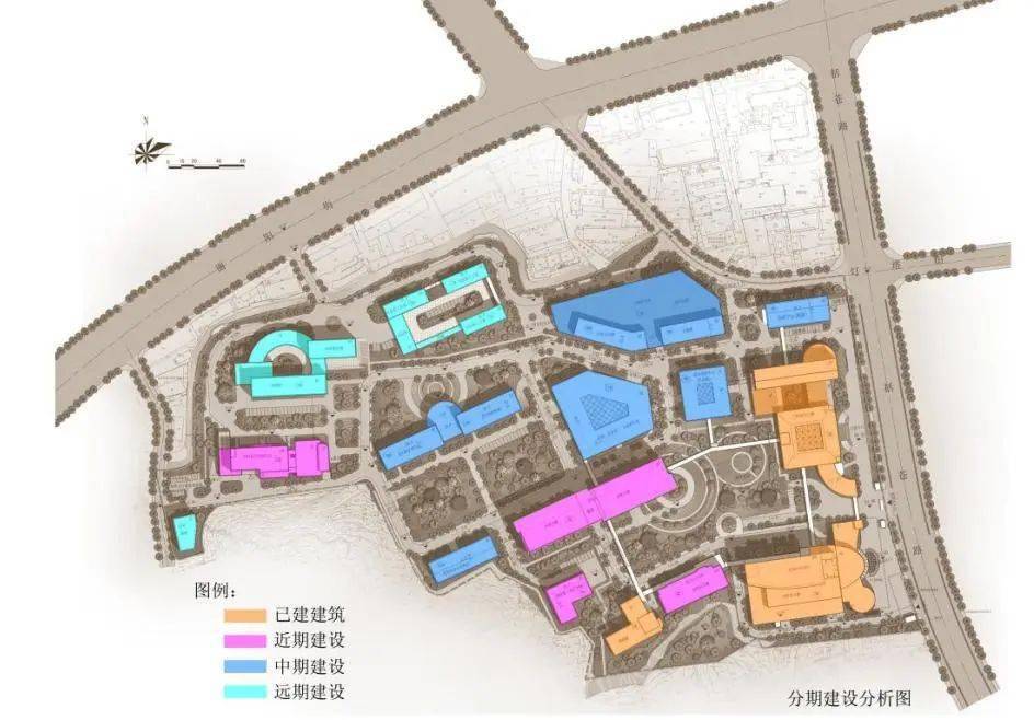 功能分区规划▲ 院区规划鸟瞰效果图丽水市中心医院采用大型医院