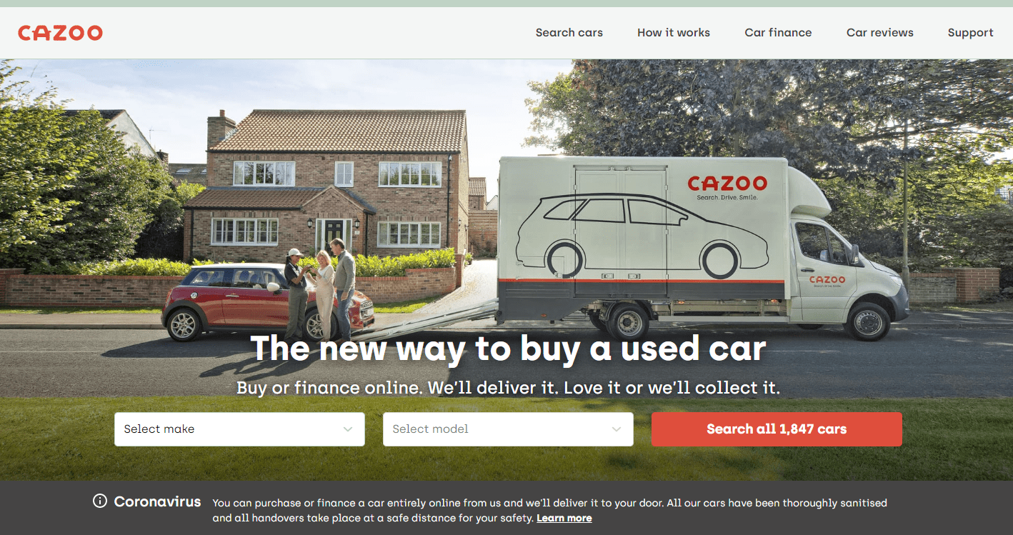 英国二手车平台「Cazoo」获3125万美元，以10亿美元估值跻身独角兽行列