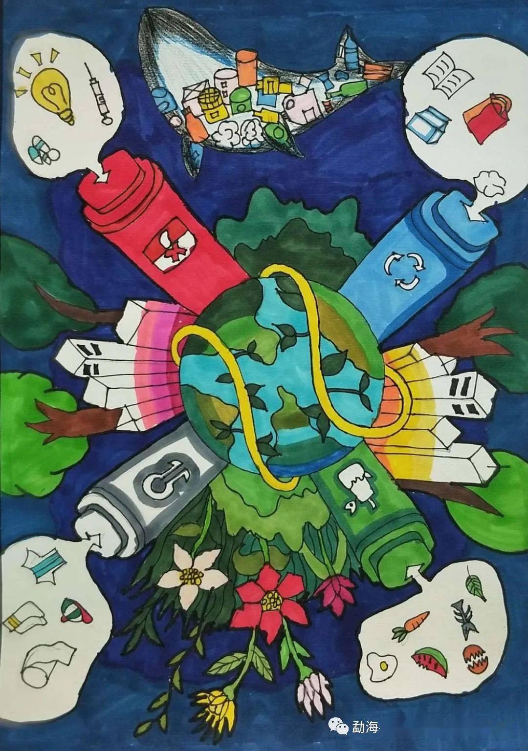 我是行动者"勐海县小学生生态环境保护绘画征集比赛获奖作品展