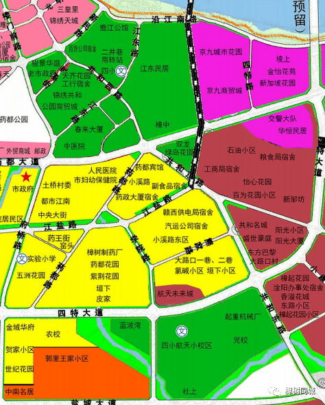 2020年樟树市城区公办小学招生学区示意图发布