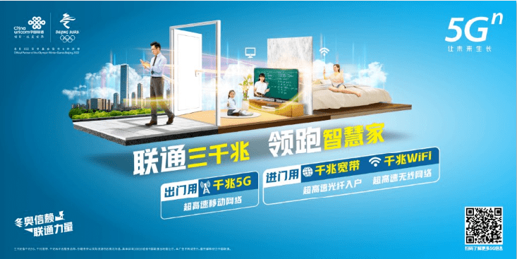 出门用联通千兆5g,进门用联通千兆宽带和千兆wi-fi.