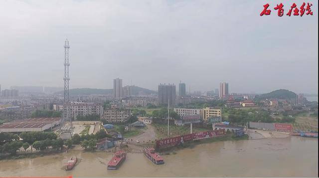 石首:洪水中的三义寺,东岳寺江景