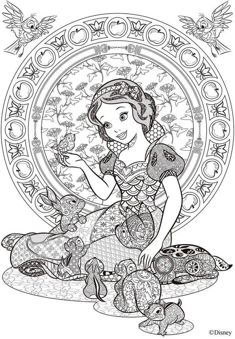 当迪士尼人物变身黑白装饰画,这样的画风超赞!_动画