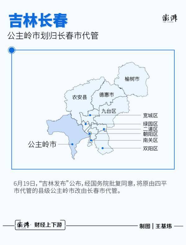 吉林长春:公主岭市划归长春市代管