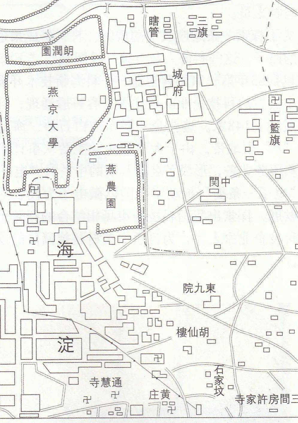 民国时期中关村地图