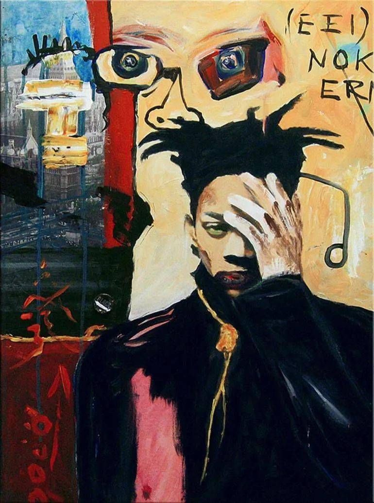 涂鸦艺术家jean-michel basquiat:如果靠在门上,那么