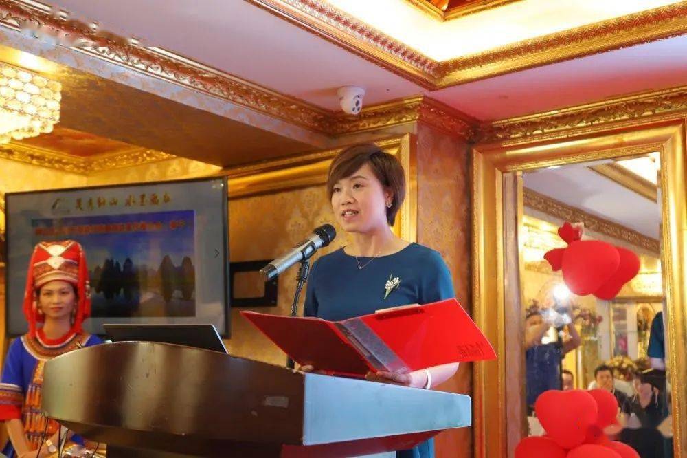 部部长,副县长,创建广西全域旅游示范区工作领导小组副组长钟世萍致辞