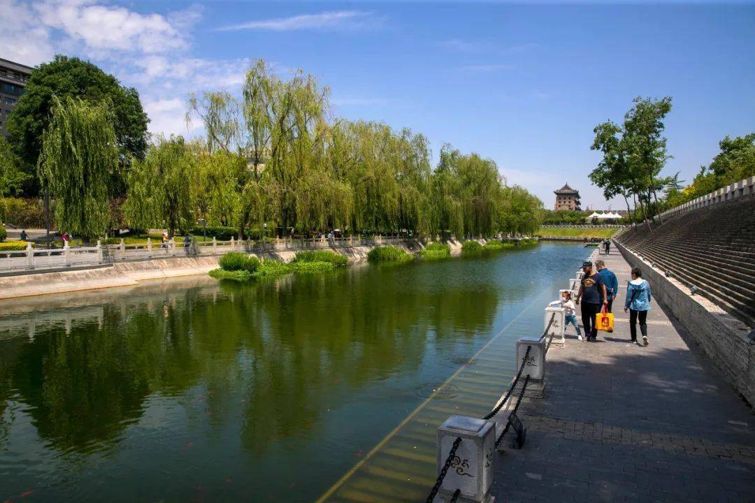 一波碧水绕长安,唤醒城市美好生活_护城河