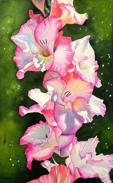 花的绚烂与静美,波兰画师krzysztof kowalski笔下水彩花卉作品欣赏