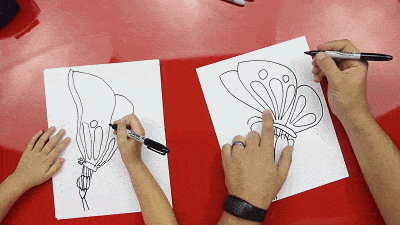 思考每一步该怎么画,这是对孩子逻辑思维的培养,而在脑海中想象自己画