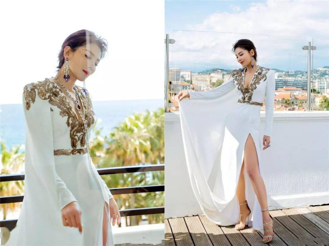 巩俐真|54岁巩俐真的结婚了！戛纳造型像裹床单，却被刘涛的大蓝宝石秒杀？