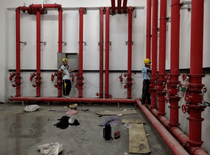 地下室消防水泵房设备安装