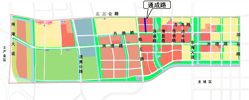 通成路工程地理位置图