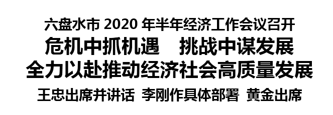 2020贵州六盘水上半_六盘水市2020年半年经济工作会议召开