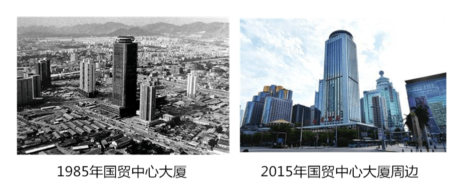 深圳部分主要地标今昔对比