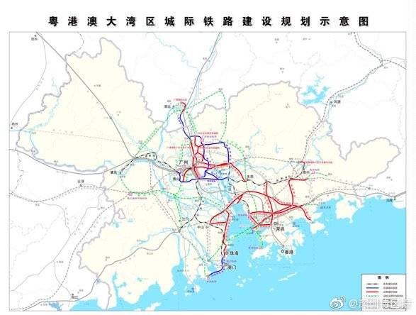 规划|发改委批复粤港澳大湾区城际铁路建设规划 深大城际等项目在列