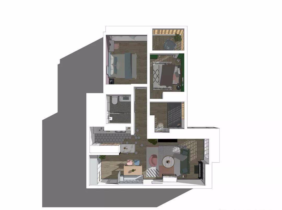 色彩|110㎡现代欧式混搭风，柔美的色彩搭配，美翻了整个家！
