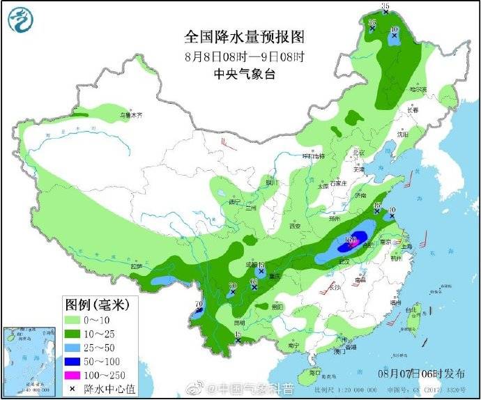 部分|苏皖鄂将进入暴雨圈 四川盆地雨水来“灭火”