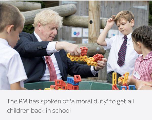 鲍里斯·约翰逊|英国首相：九月开学是“国家优先事项”