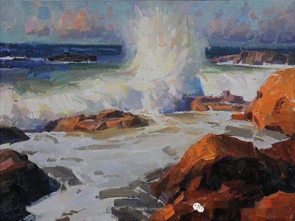 旅美油画家梁革风景油画作品欣赏