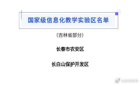 教育部|教育部最新公布！吉林省2地成为国家级实验区！