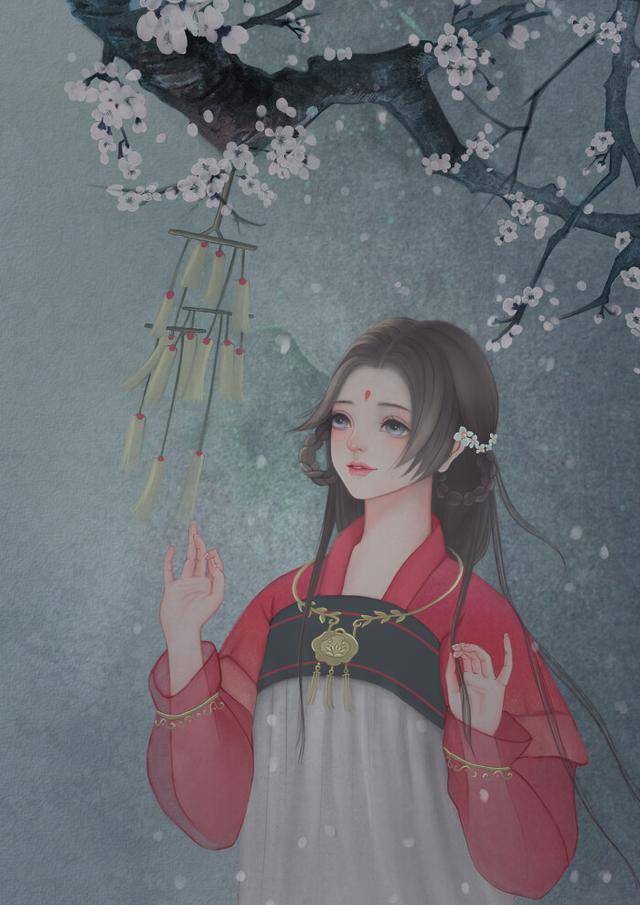 古风美女插画唯美神秘淡雅温情千姿万态赏心悦目