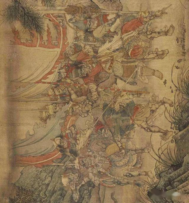(局部)| |《搜山图》卷表现的是民间传说二郎神搜山的故事,描绘二郎