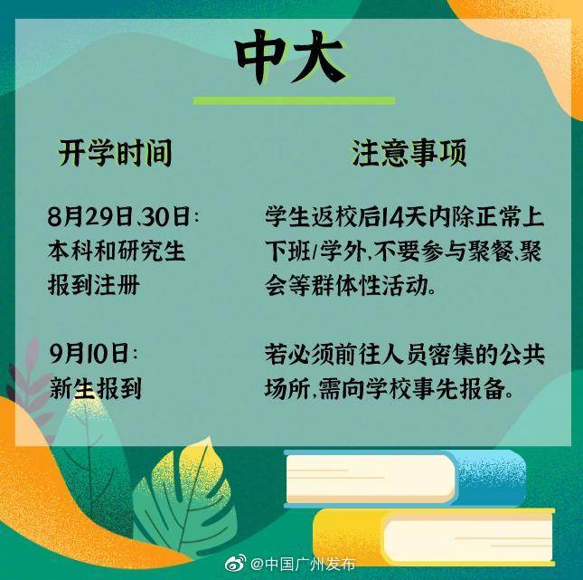 高校|准备开学啦！广州这些高校有要求，赶紧记下来