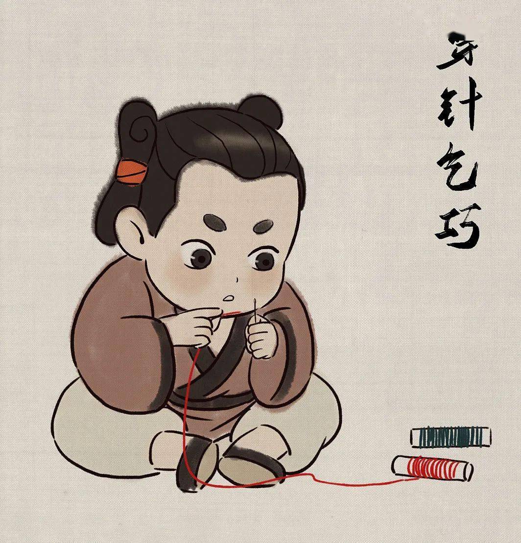02喜蛛应巧这也是较早的一种乞巧方式,其俗稍晚于穿针乞巧,大致起于