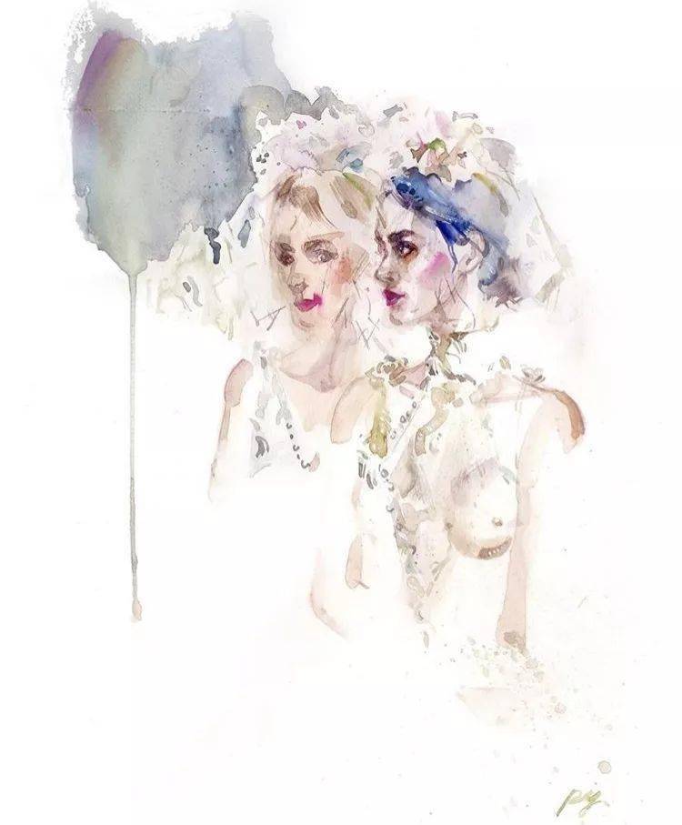 Chiu|超级仙美的绘画步骤分享！Ping-Yu Chiu助你水彩时装画更上一层楼！