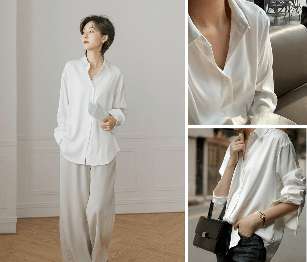 质感|初秋必备的法式复古衬衫 | 这件显瘦有质感，四季都能穿。