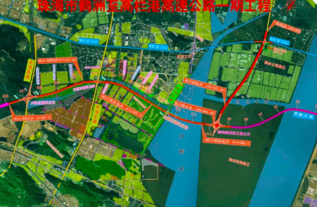 珠海鹤港高速一标段全线贯通 !连接洪湾大桥更近