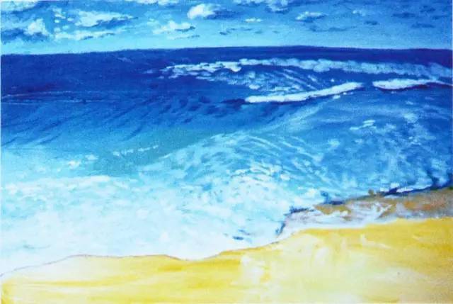 油画:海景油画技法-海水沙滩