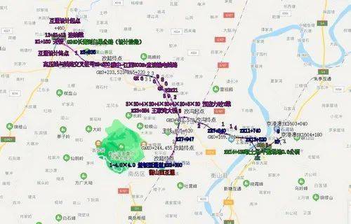 市衡山县,衡东县境内,线路由白果至南岳高速公路主线和衡山支线组成