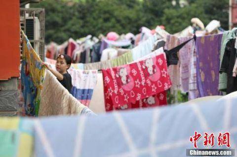大学生|湖北襄阳：大学生返校忙晒被子
