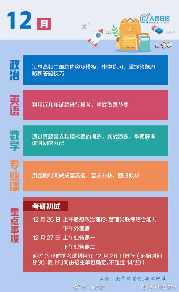 备考|这份2021考研日历，收好！